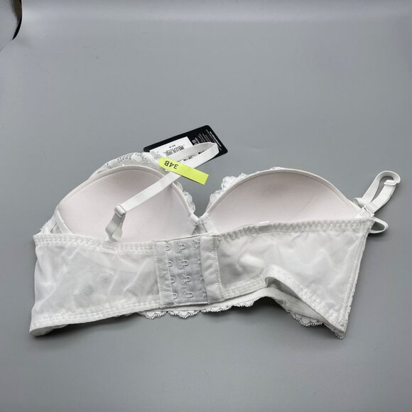NWT Maidenform 34B White Lace Underwire Bra Bralette Multiway Convertible Strap - Picture 5 of 6